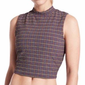 NWOT Athleta Seer Sucker Active Crop Top